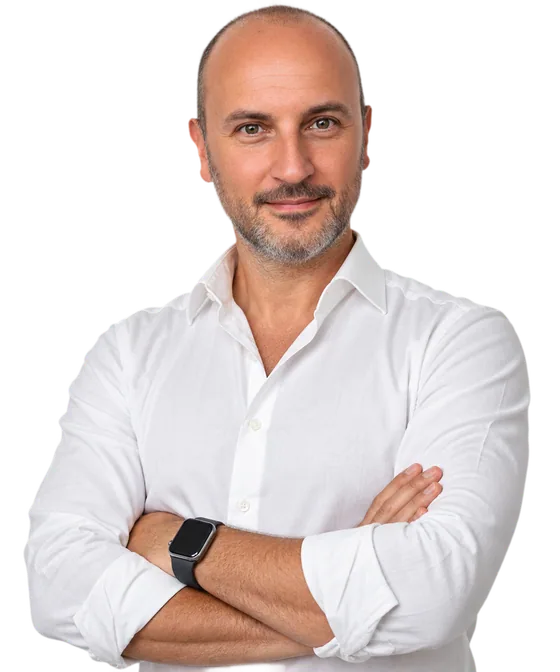 Daniele Genovese durante un incontro commerciale professionale a Palermo